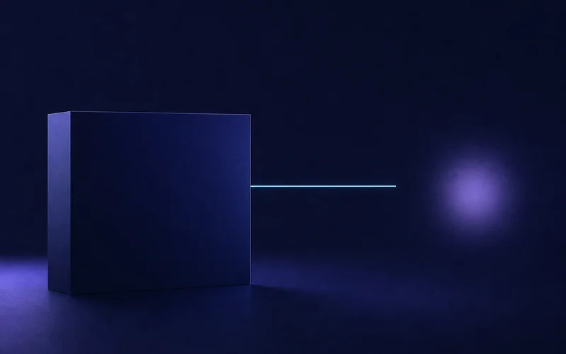 A well-formed block failing to connect to an unresolved, blurred node beside it