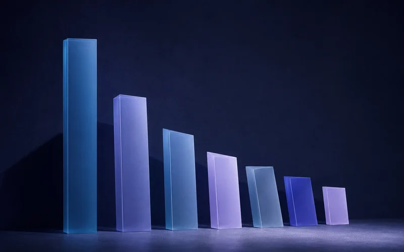 Sources arranged by height to show authority ranking, with the tallest corrected first